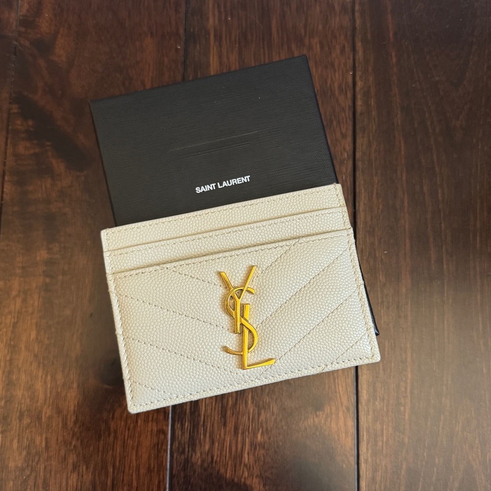 Saint Laurent YSL Blanc Card Holder